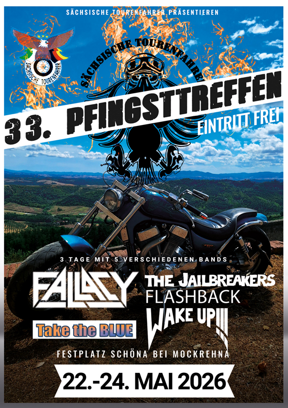 Pfingsttreffen Schöna Bikertreffen Sächsische Tourenfahrer 2026